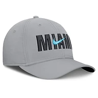 Men's Nike  Gray Miami Marlins Primetime Rise Dri-FIT Flex Hat