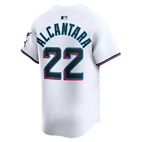 Maillot Nike Sandy Alcantara blanc pour homme, édition limitée, domicile des Miami Marlins