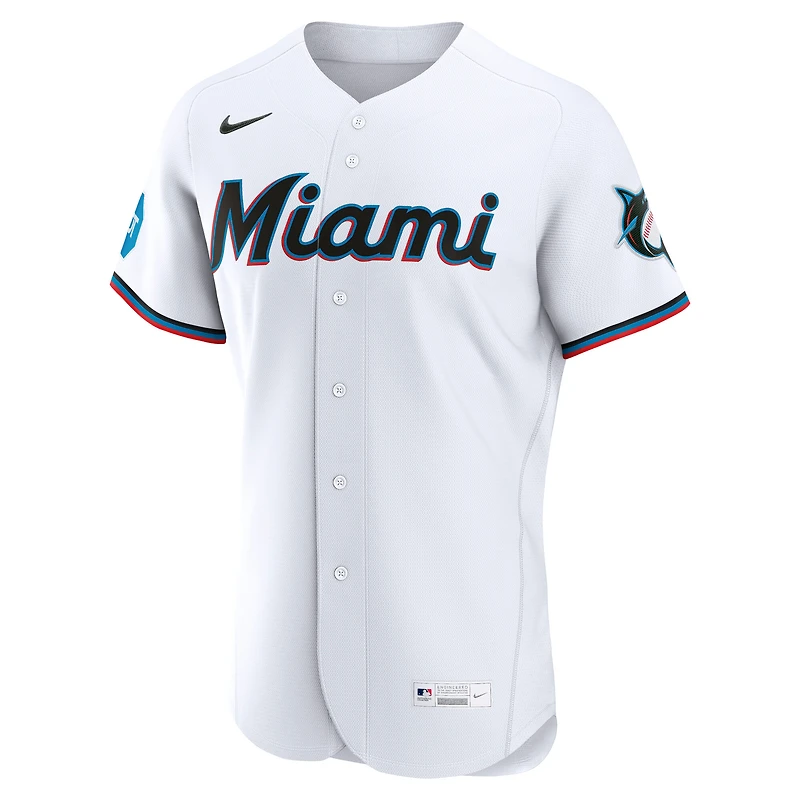 Men's Nike White Miami Marlins Home Authentic Jersey