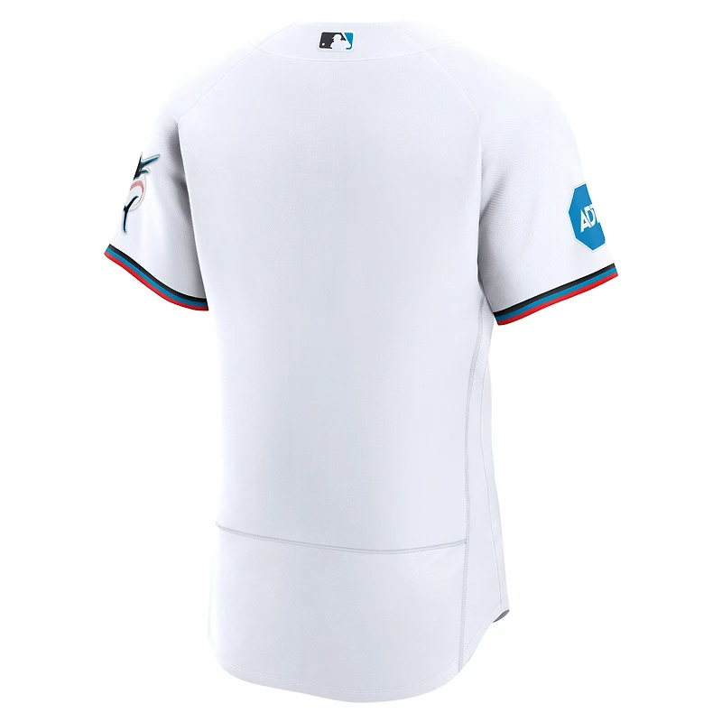 Men's Nike White Miami Marlins Home Authentic Jersey