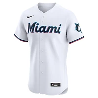 Men's Nike White Miami Marlins Home Elite Jersey