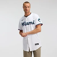 Maillot Nike blanc domicile Elite des Marlins de Miami pour homme