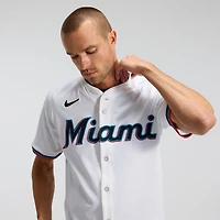 Men's Nike White Miami Marlins Home Elite Jersey