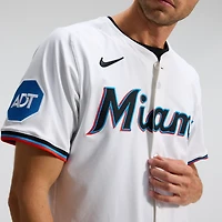 Maillot Nike blanc domicile Elite des Marlins de Miami pour homme