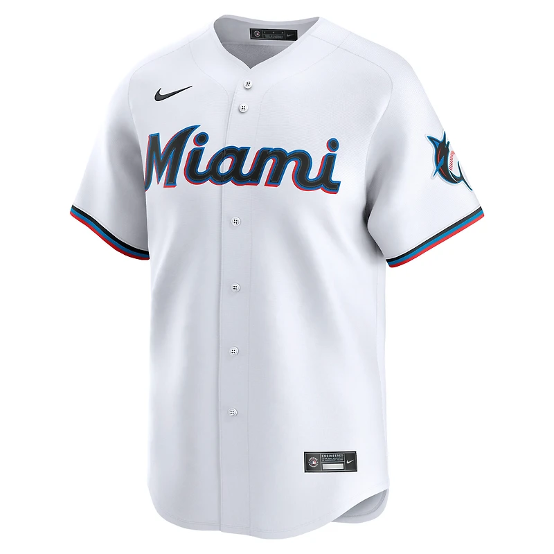 Men's Nike White Miami Marlins Home Limited Jersey