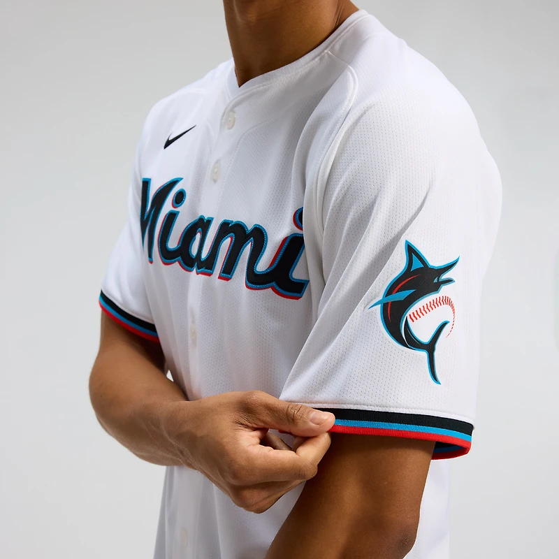 Men's Nike White Miami Marlins Home Limited Jersey