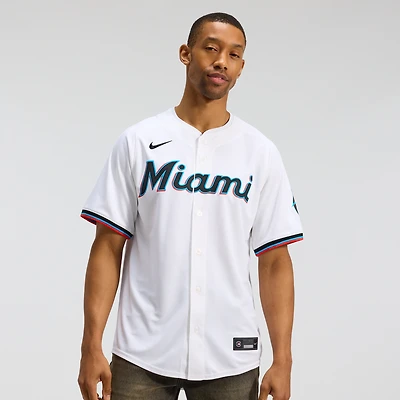 Maillot Nike Miami Marlins Domicile Limité Blanc pour Homme
