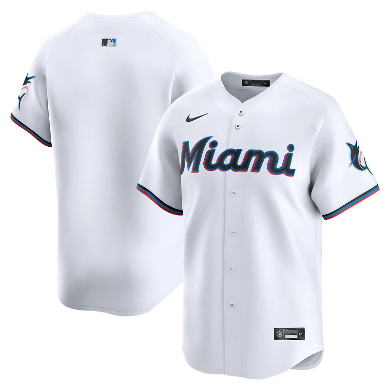 Men's Nike White Miami Marlins Home Limited Jersey