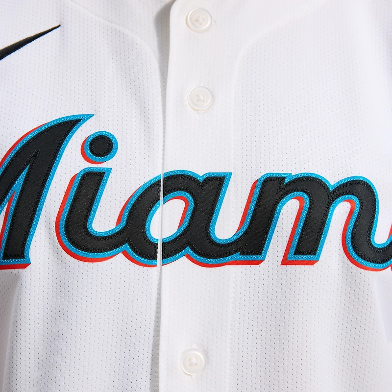 Maillot Nike Miami Marlins Domicile Limité Blanc pour Homme