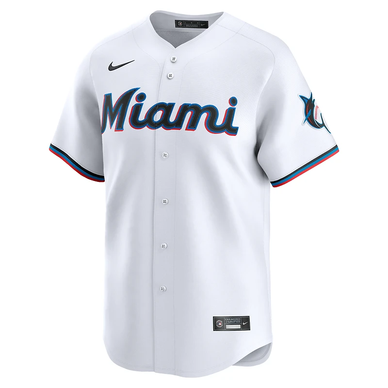 Men's Nike White Miami Marlins Home Limited Jersey