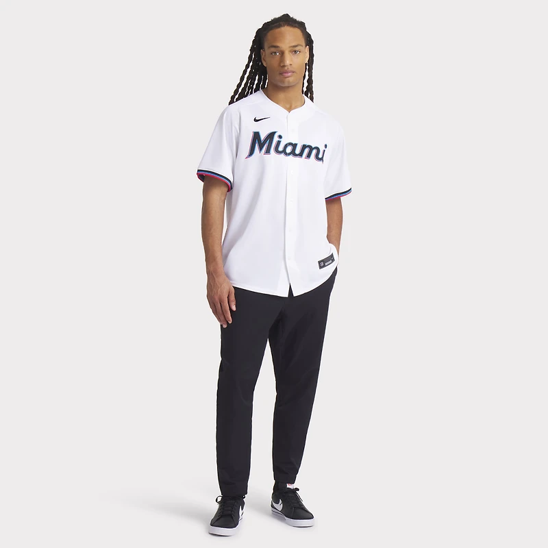 Men's Nike White Miami Marlins Home Limited Jersey