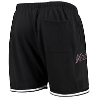 Short en filet à logo Miami Marlins Pro Standard noir pour homme