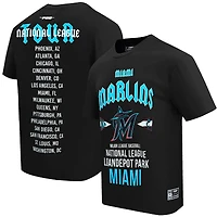 Men's Pro Standard Black Miami Marlins Oversized City Tour T-Shirt