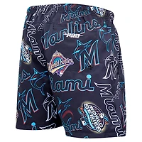 Short tissé Pro Standard noir Miami Marlins Toss pour hommes