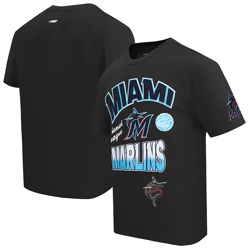T-shirt à épaules tombantes Turn It Up Pro Standard pour homme, noir