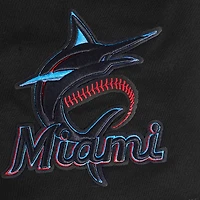 Men's Pro Standard Black Miami Marlins Turn It Up Dropped Shoulder T-Shirt