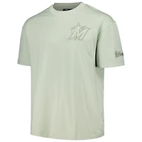 Men's Pro Standard Mint Miami Marlins Oversized Neutral CJ Dropped Shoulders T-Shirt