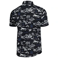 Men's Reyn Spooner Black Miami Marlins Kekai Performance Button-Down Shirt