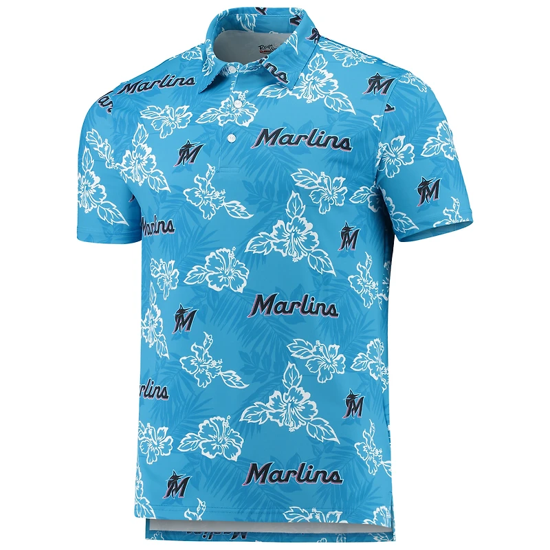 Polo Performance Reyn Spooner Miami Marlins pour homme bleu