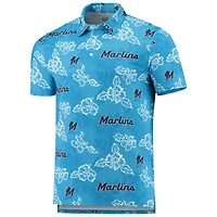 Polo Performance Reyn Spooner Miami Marlins pour homme bleu
