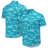 Men's Reyn Spooner Teal Miami Marlins Kekai Button-Down Shirt