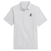 Polo à rayures Bradley Vineyard Vines pour hommes, gris, Miami Marlins