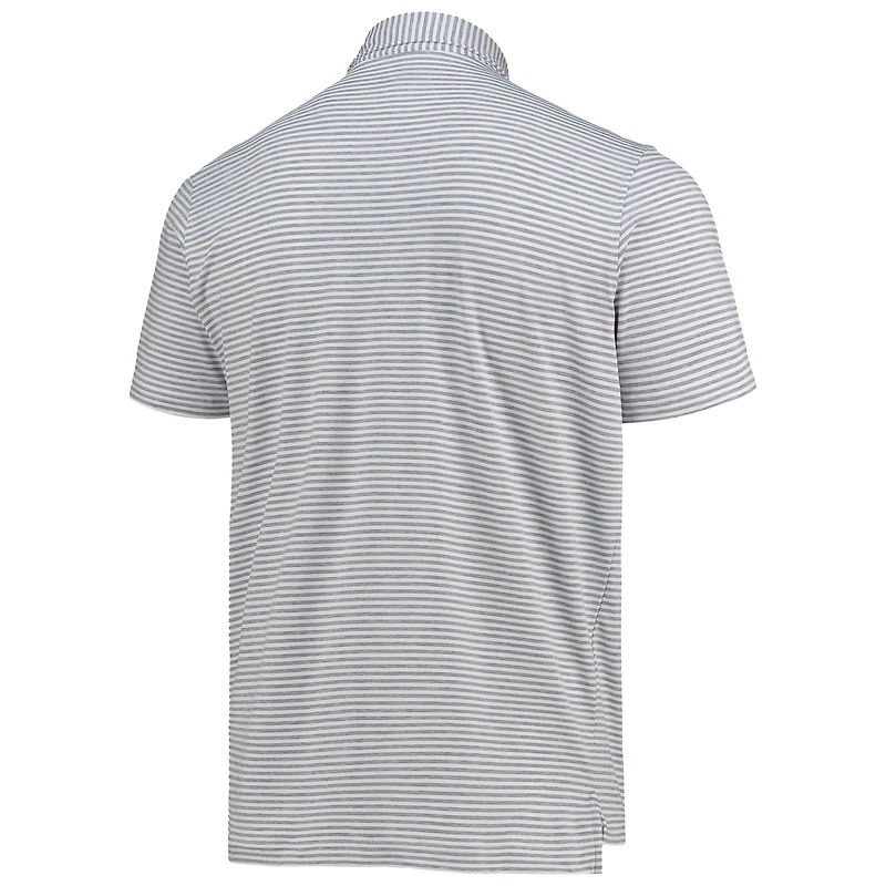 Polo pour homme Vineyard Vines gris Miami Marlins Heathered Winstead Sankaty