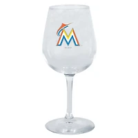 Miami Marlins 12oz. Stemmed Wine Glass