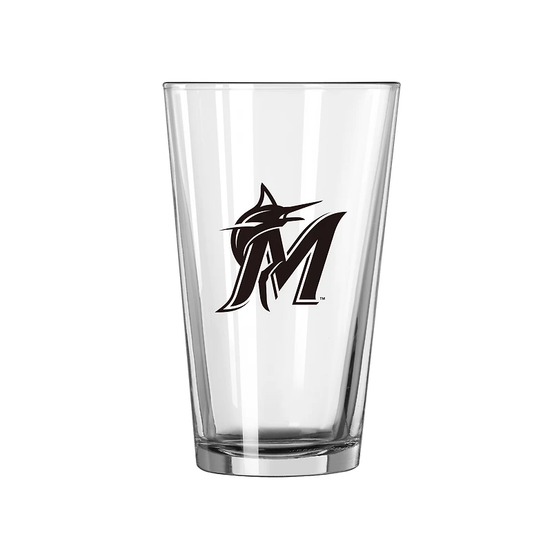 Miami Marlins 16oz. Team Wordmark Game Day Pint Glass