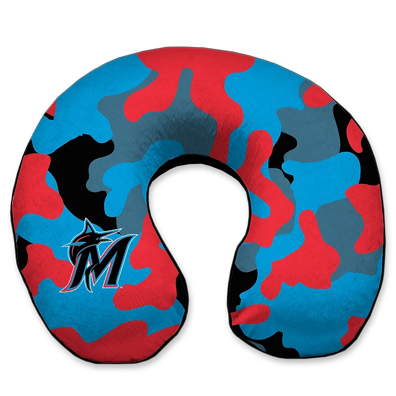 Oreiller de voyage en mousse viscoélastique Miami Marlins Camo