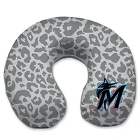 Oreiller de voyage en mousse à mémoire de forme Miami Marlins Cheetah