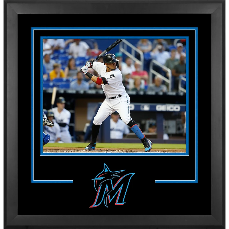 Cadre photo horizontal de luxe Miami Marlins 16" x 20"
