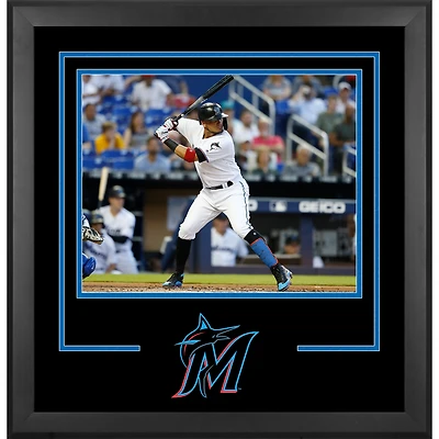Cadre photo horizontal de luxe Miami Marlins 16" x 20"