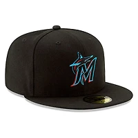 Miami Marlins New Era Game Authentic Collection On-Field 59FIFTY - Chapeau ajusté Noir