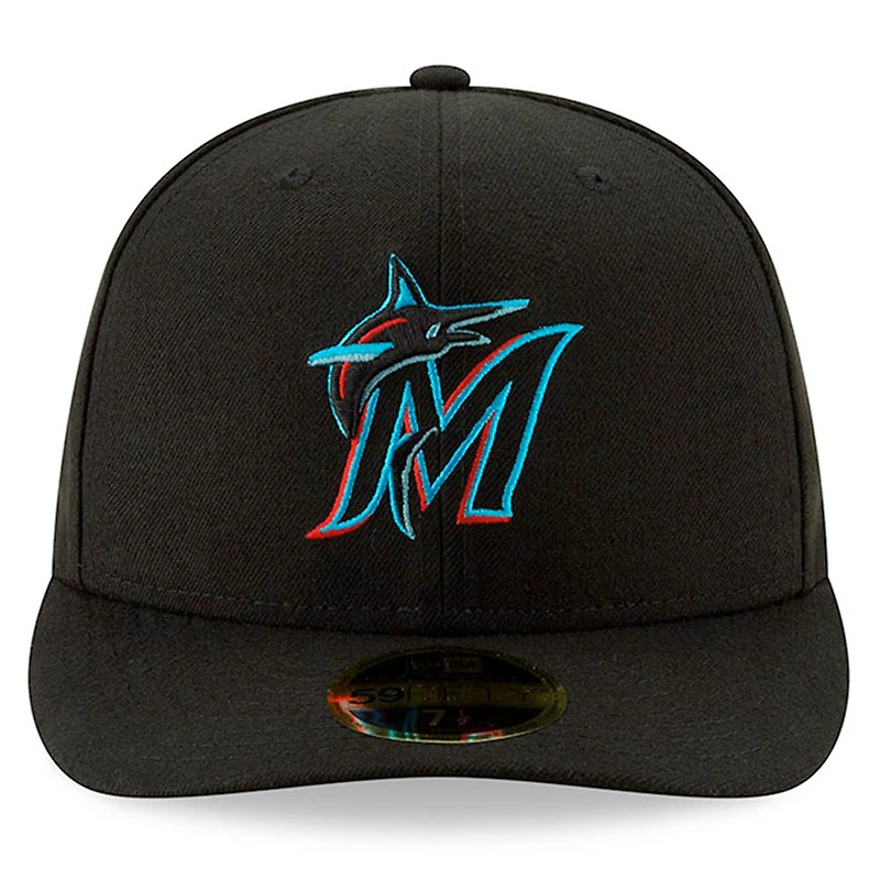 Miami Marlins New Era Game Authentic Collection On-Field Low Profile 59FIFTY - Fitted Hat Black