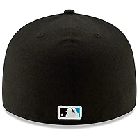 Miami Marlins New Era Game Authentic Collection On-Field Low Profile 59FIFTY - Fitted Hat Black