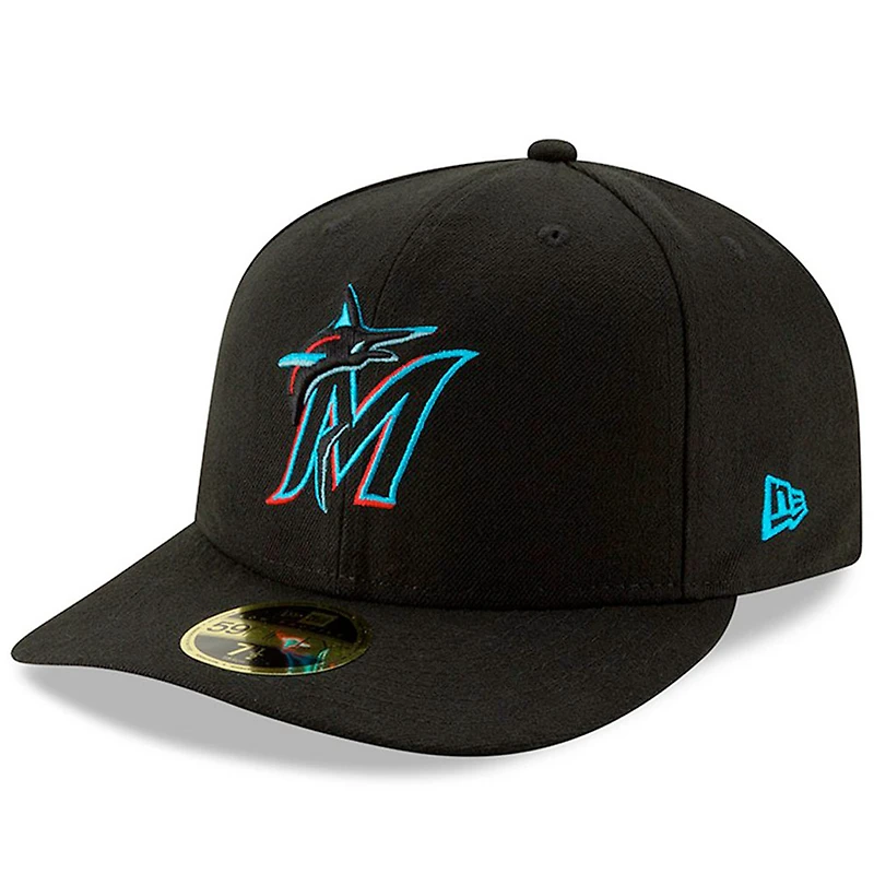 Miami Marlins New Era Game Authentic Collection On-Field Low Profile 59FIFTY - Casquette ajustée Noir
