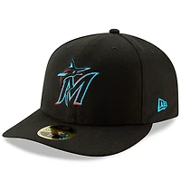 Miami Marlins New Era Game Authentic Collection On-Field Low Profile 59FIFTY - Casquette ajustée Noir