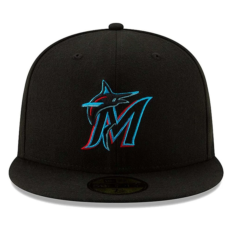 Miami Marlins New Era Youth Authentic Collection On-Field 59FIFTY - Chapeau ajusté Noir