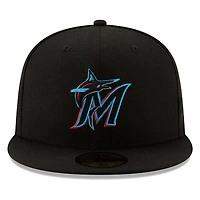 Miami Marlins New Era Youth Authentic Collection On-Field 59FIFTY - Chapeau ajusté Noir