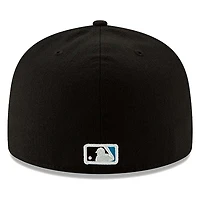 Miami Marlins New Era Youth Authentic Collection On-Field 59FIFTY - Chapeau ajusté Noir