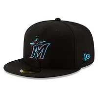 Miami Marlins New Era Youth Authentic Collection On-Field 59FIFTY - Fitted Hat Black