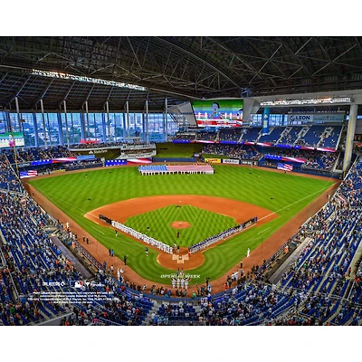 Miami Marlins Unsigned LoanDepot Park 2019 Opening Week Stadium Photograph