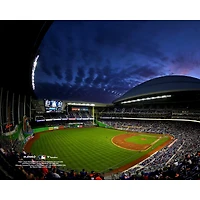 Photographie de la vue du champ gauche parc Depot, prêt non signé des Marlins Miami