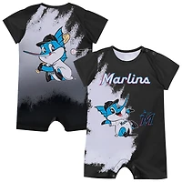 Body bébé Outerstuff noir Miami Marlins, mascotte