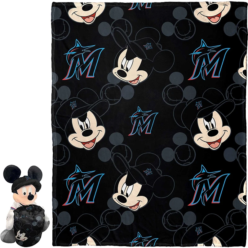 Northwest x Disney Miami Marlins Mickey Hugger Pillow & Silk Touch Throw Set
