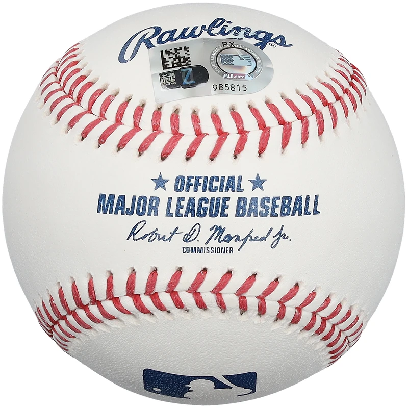 Balle de baseball autographiée par Thomas White des Marlins de Miami avec inscription « 35e choix de la saison 2023 »