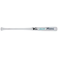 Bâton miniature Victus autographié par Thomas White des Marlins de Miami