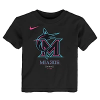 T-shirt Nike noir pour enfant avec logo City Connect 2025 des Miami Marlins