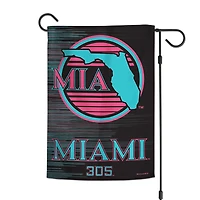Drapeau de jardin double face WinCraft Miami Marlins 12" x 18"